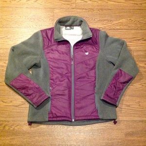 Dark grey/purple fleece jacket